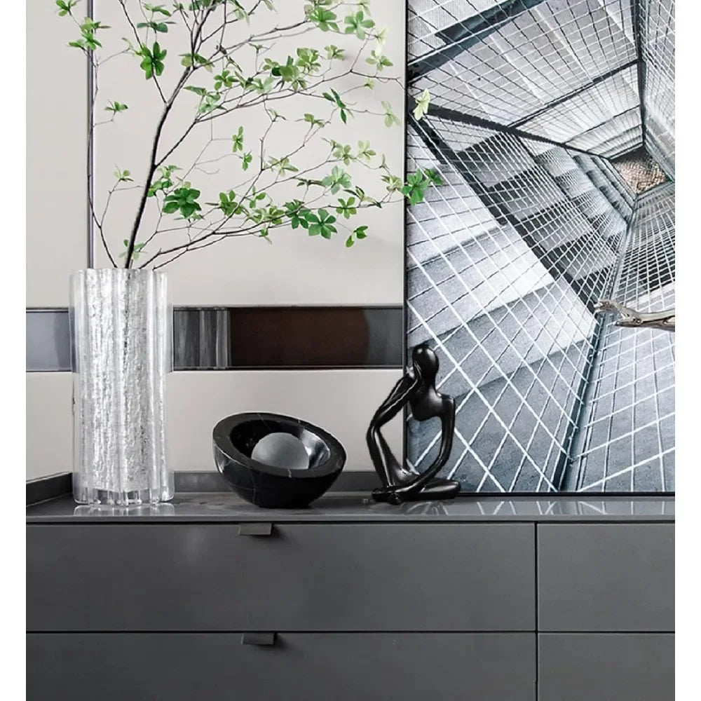 servil-Sculpture décorative minimaliste en résine – Objet design moderne