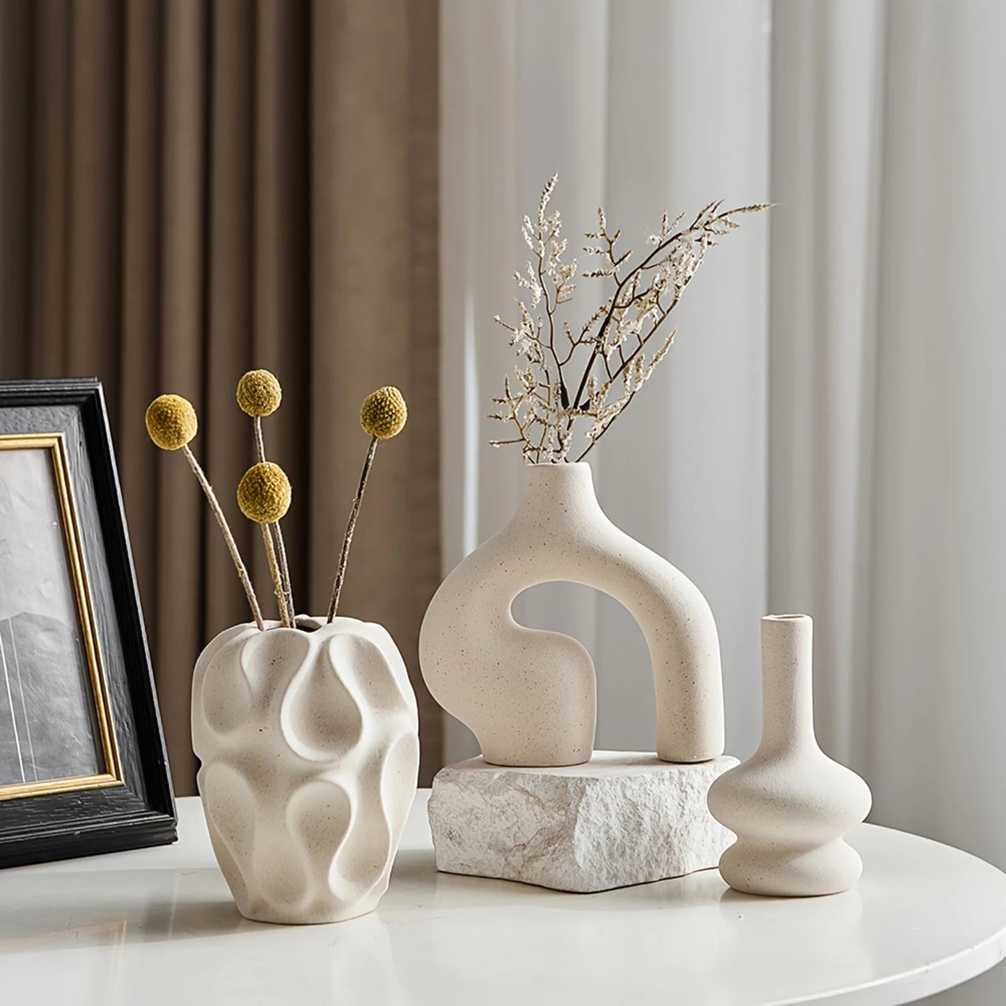 Rico-Trio de vases décoratifs minimalistes