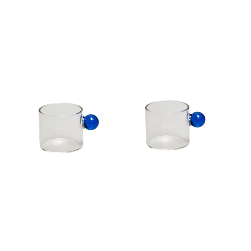 Bubble-Tasses expresso en verre avec anse boule – Lot de 2