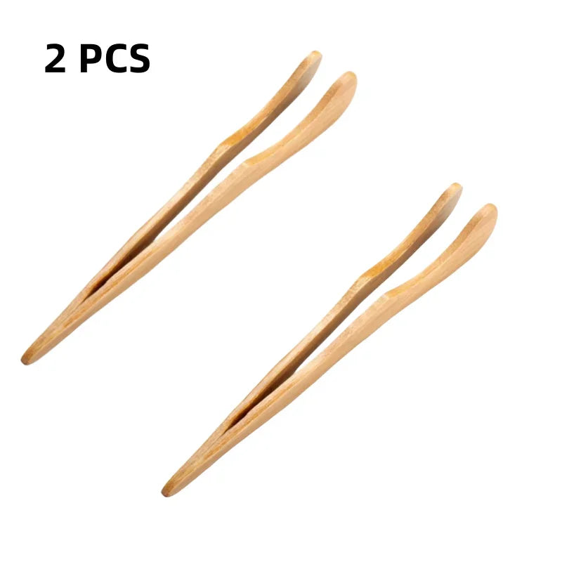 Billy-Lot de 2 pinces de cuisine en bambou