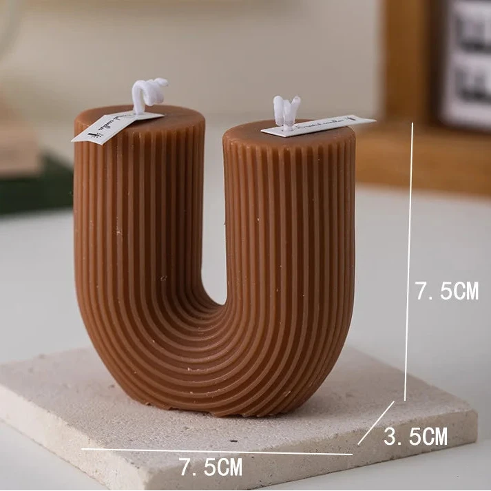Rainbow-Bougie design sculpturale – décoration élégante et chaleureuse
