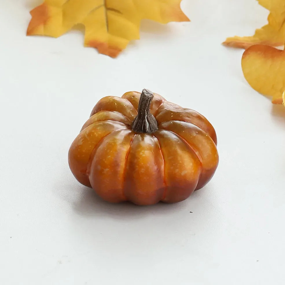 Lot de 10 mini citrouilles artificielles – Décoration d’automne