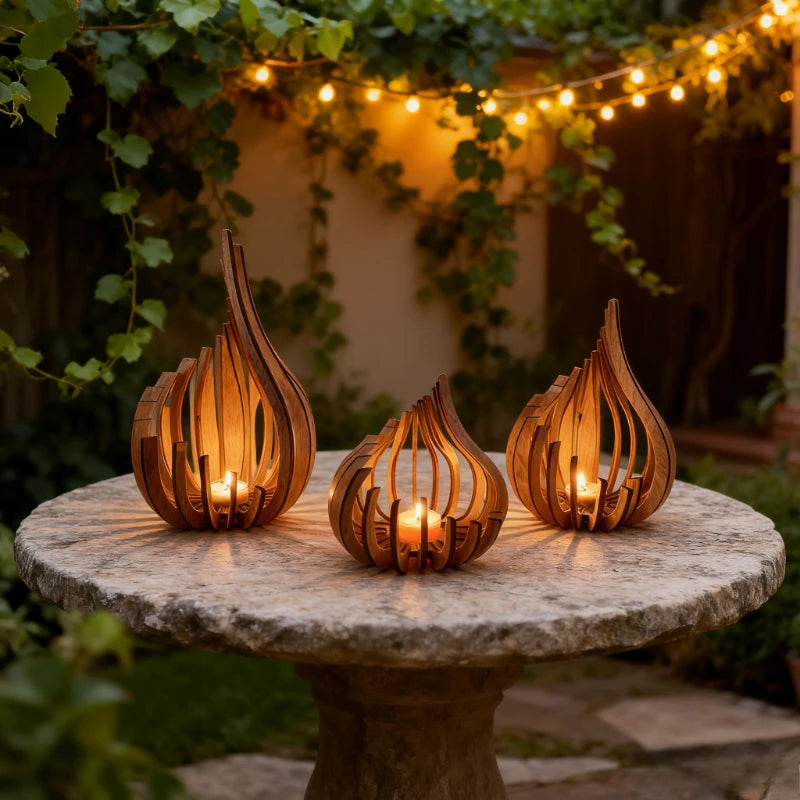 Bull-Photophore design en bois – bougeoir décoratif ambiance chaleureuse