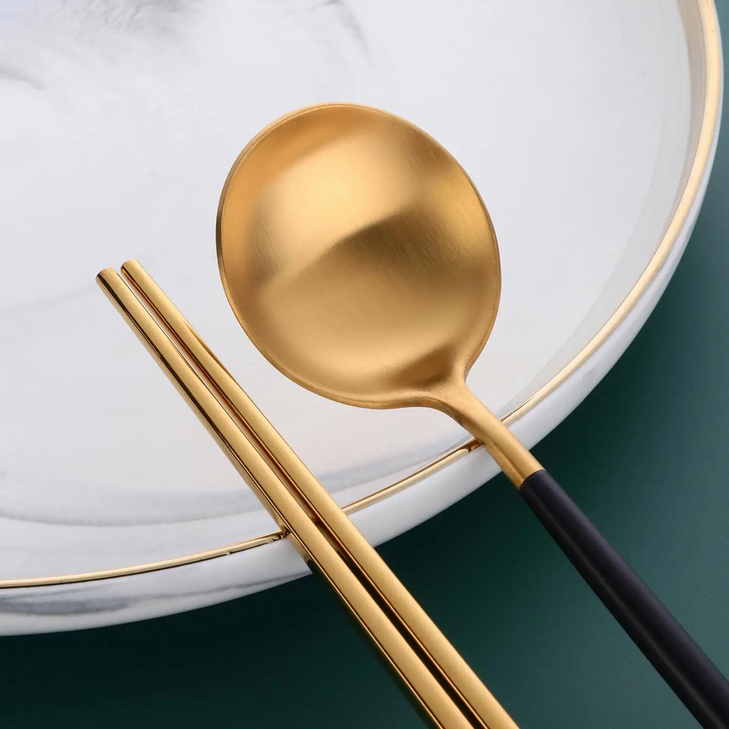AIy-Set de couverts japonais en acier inoxydable – design élégant