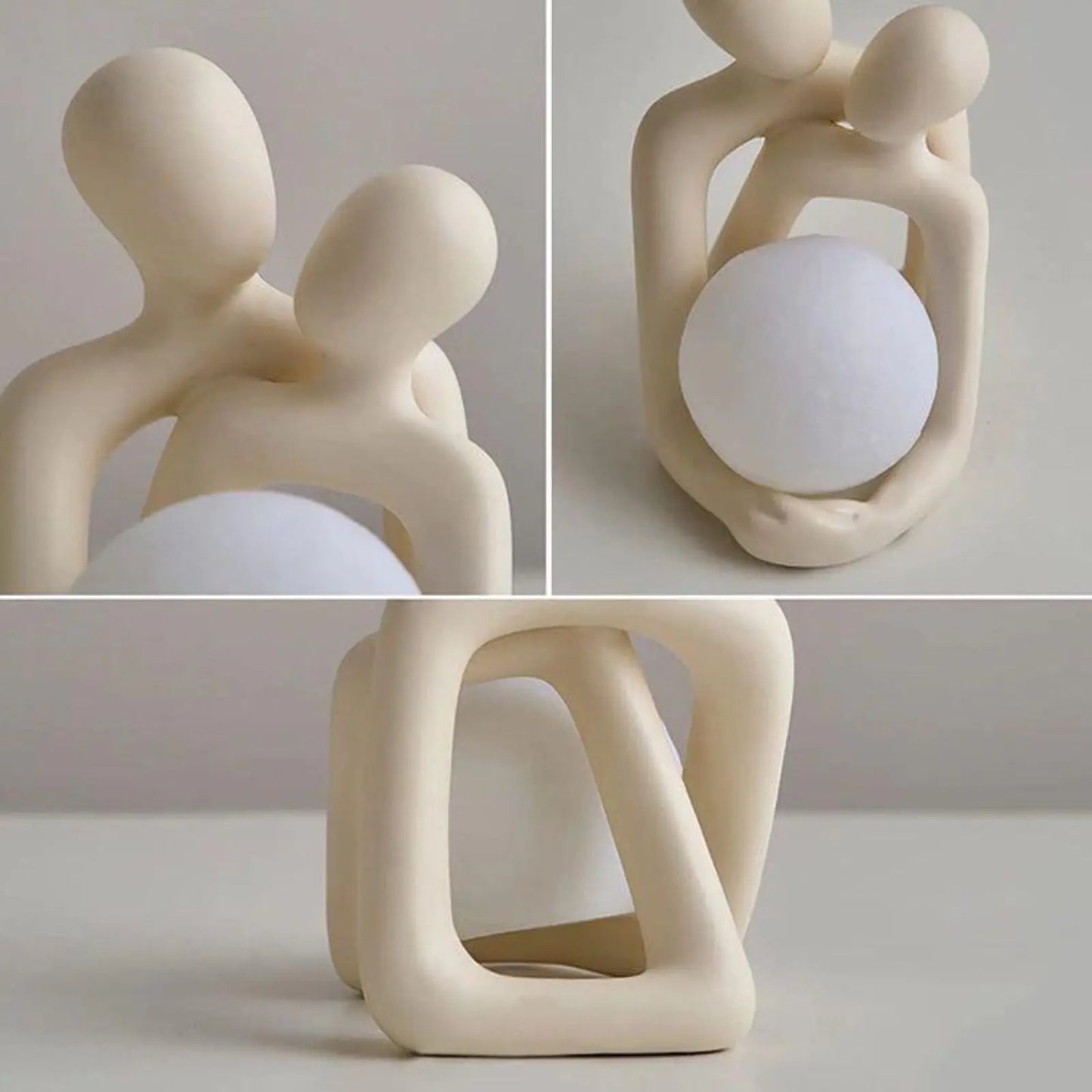 Flamme-Statue décorative en résine – Couple minimaliste porte-bougie