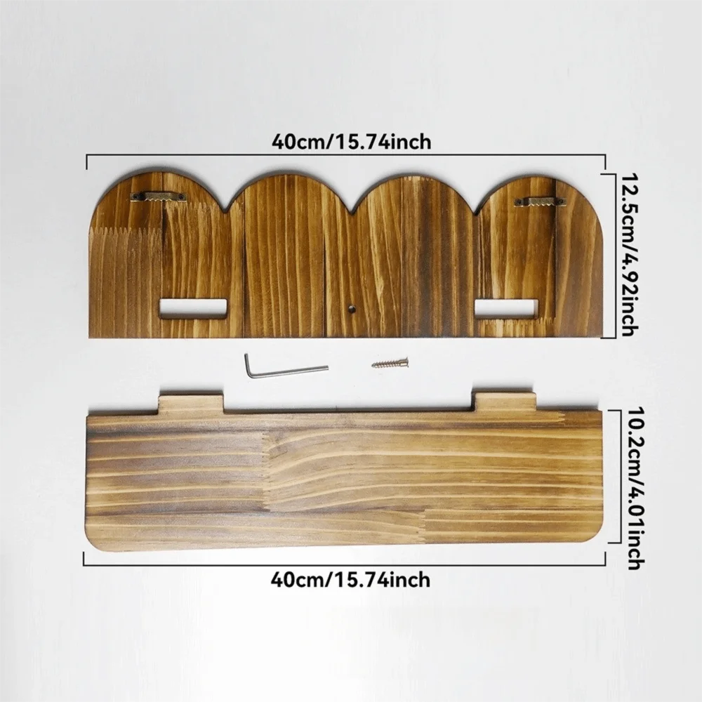 Bohème-Étagère murale bohème en bois – décoration murale design arche