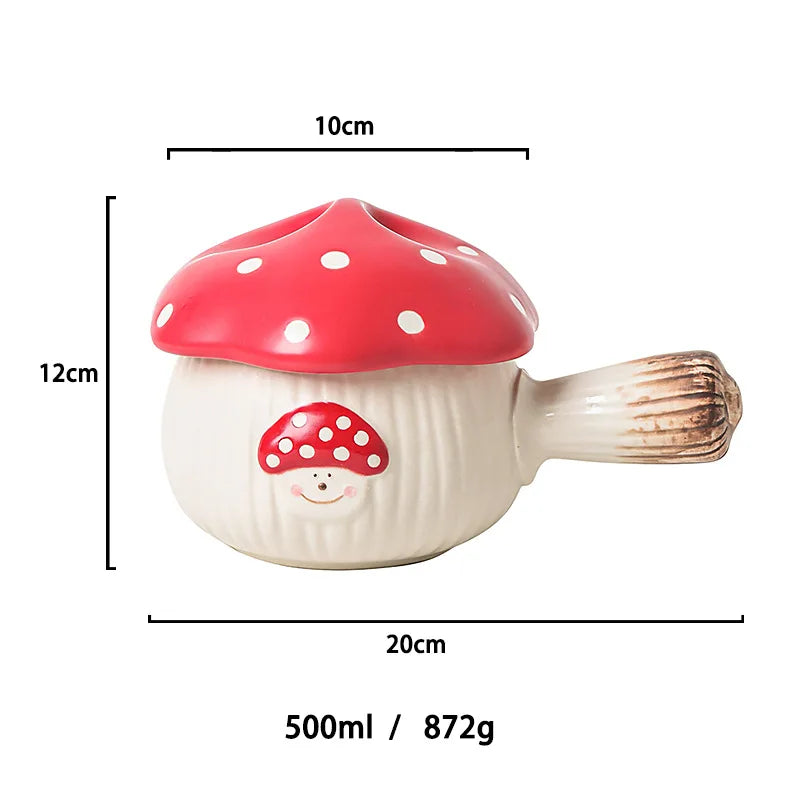 Lutin-Service en porcelaine décor champignon rouge