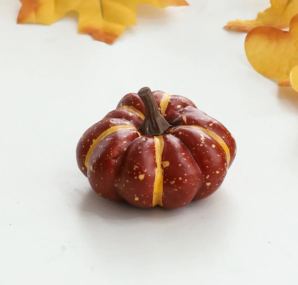 Lot de 10 mini citrouilles artificielles – Décoration d’automne