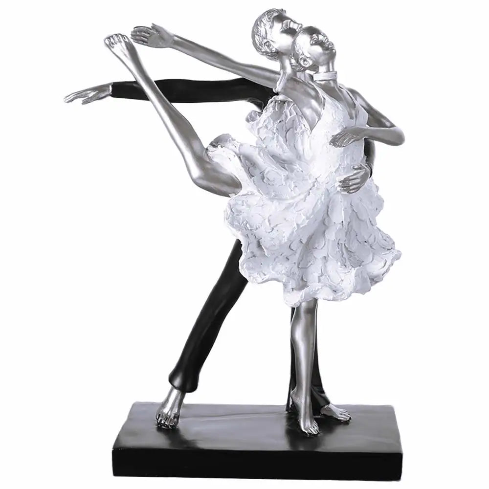 Charou-Sculpture couple danseur en résine