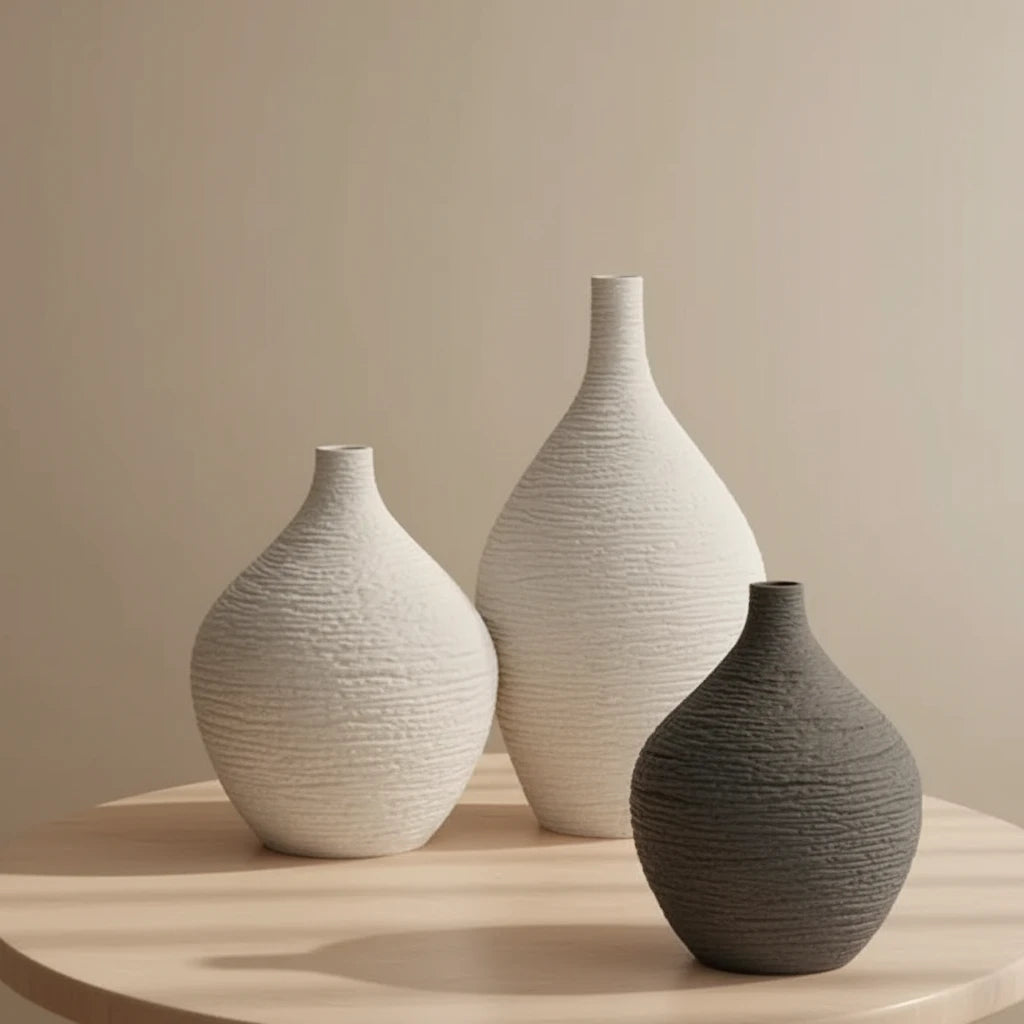 Valo-Vase décoratif en céramique style nordique – Élégance minimaliste
