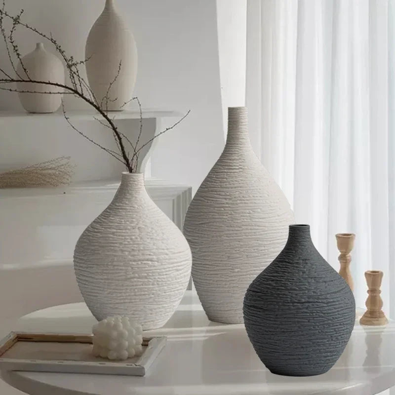 Valo-Vase décoratif en céramique style nordique – Élégance minimaliste