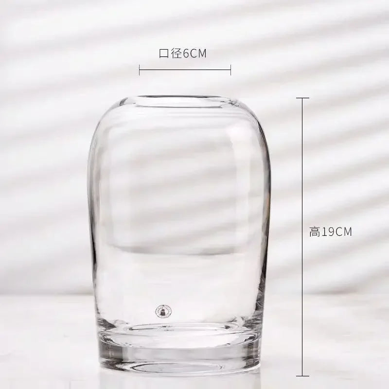 Vase en verre fumé ou transparent – Style européen