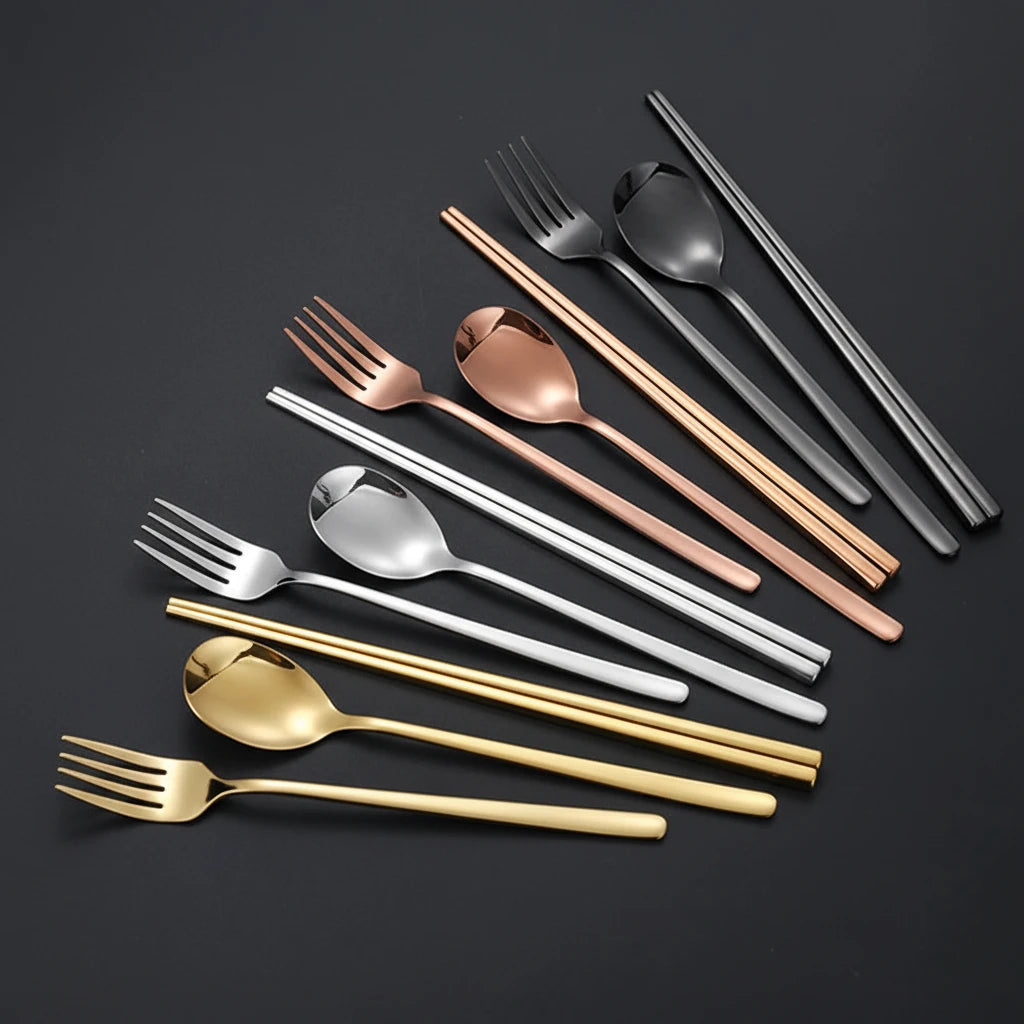 Canton-Service de couverts design en acier inoxydable – finition miroir