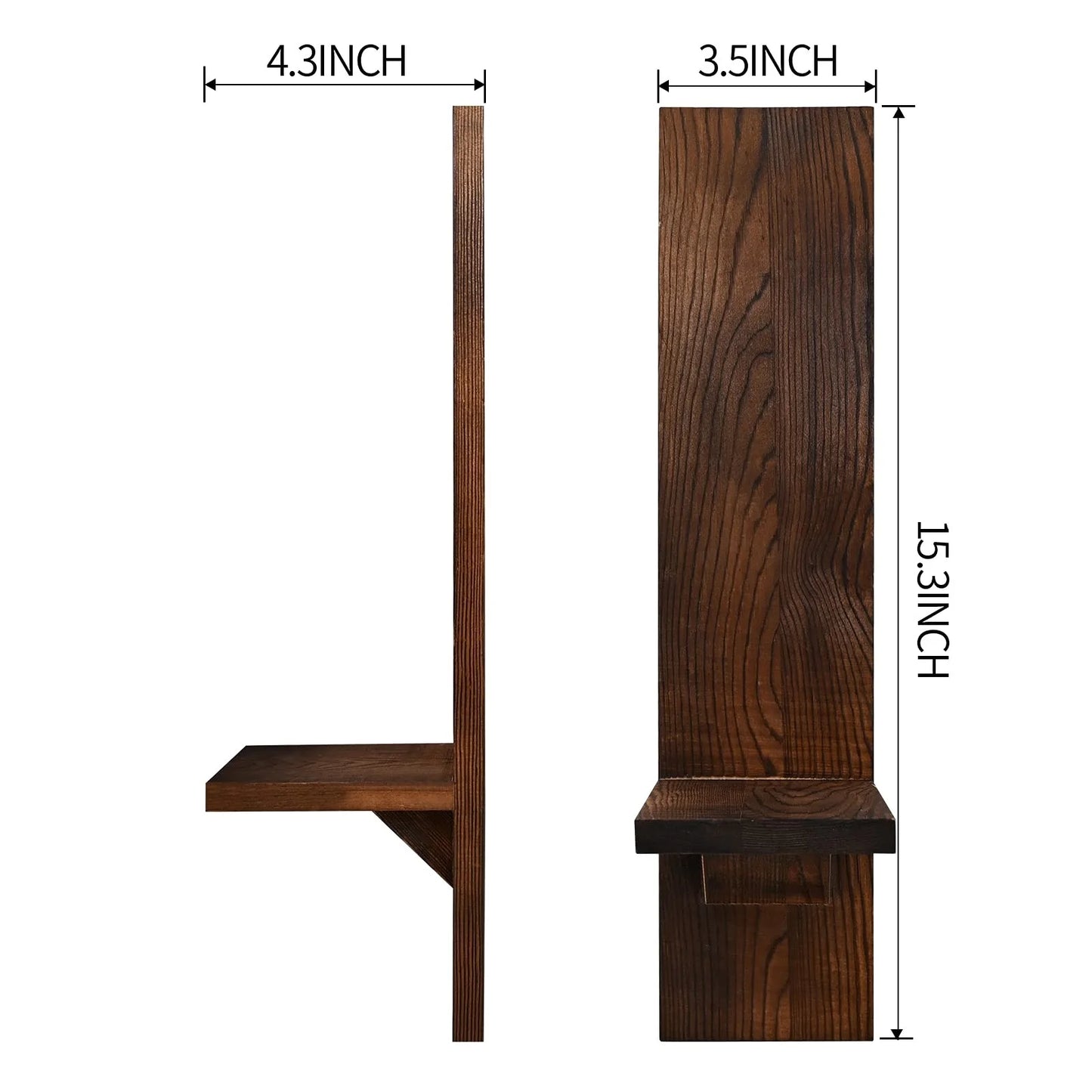 Amazone-Applique murale bougeoir en bois – décoration murale chaleureuse