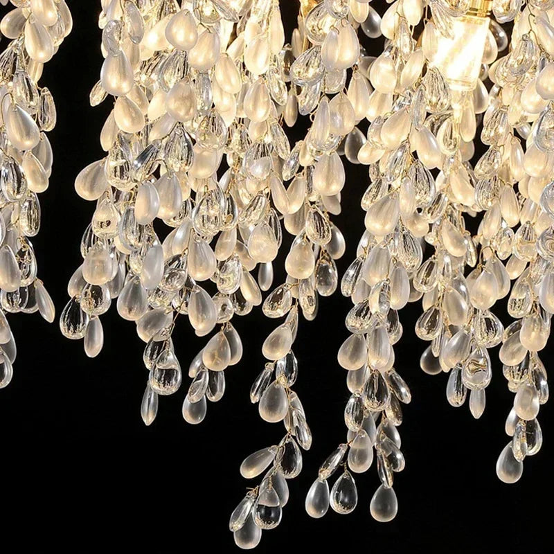 Dubaï-Suspension cristal moderne dorée – lustre design salon