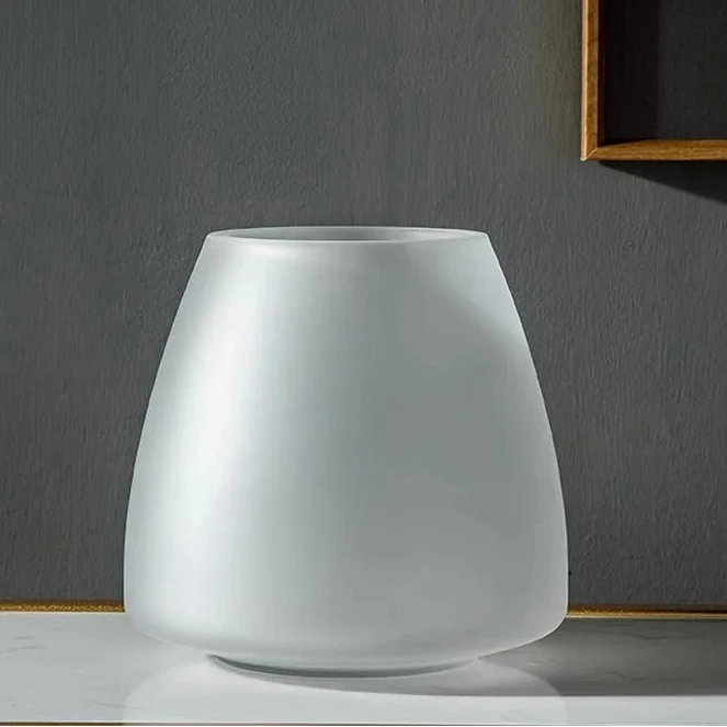 Vase en verre dépoli – Décoration florale & hydroponique