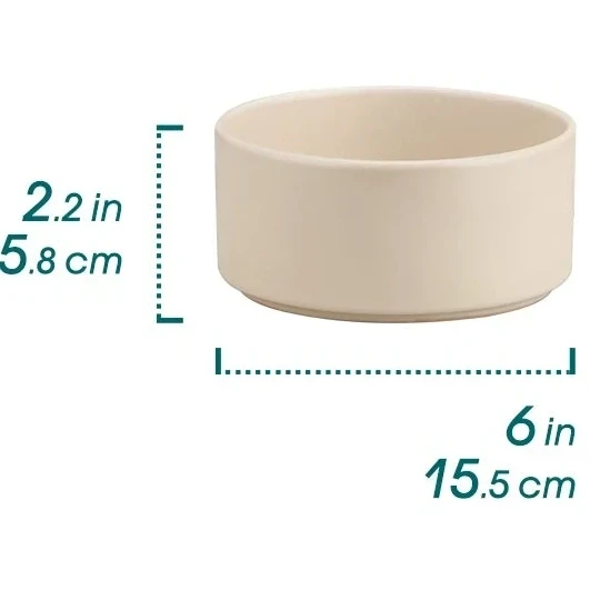 Salva-Service de table en céramique crème 12 pièces pour 4 personnes