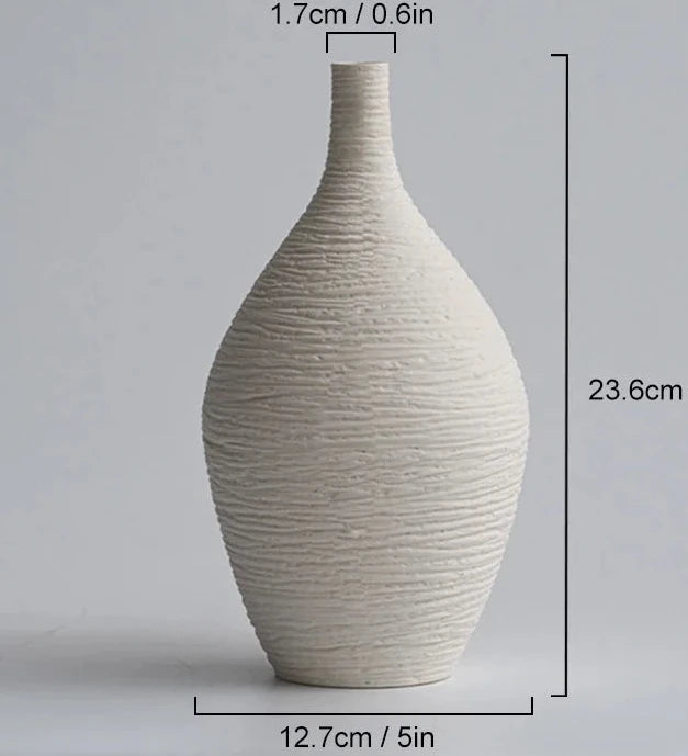 Valo-Vase décoratif en céramique style nordique – Élégance minimaliste