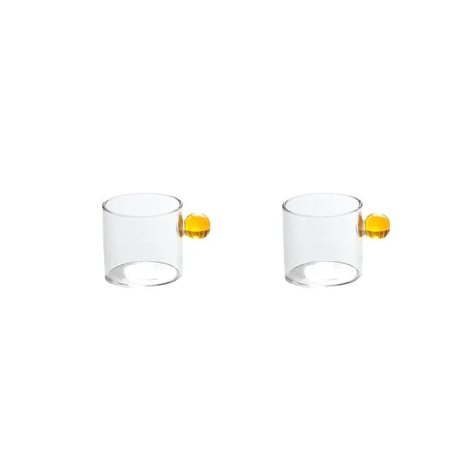 Bubble-Tasses expresso en verre avec anse boule – Lot de 2