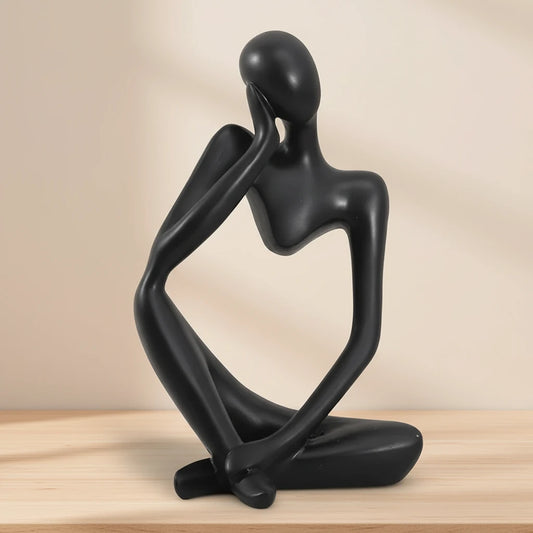 servil-Sculpture décorative minimaliste en résine – Objet design moderne