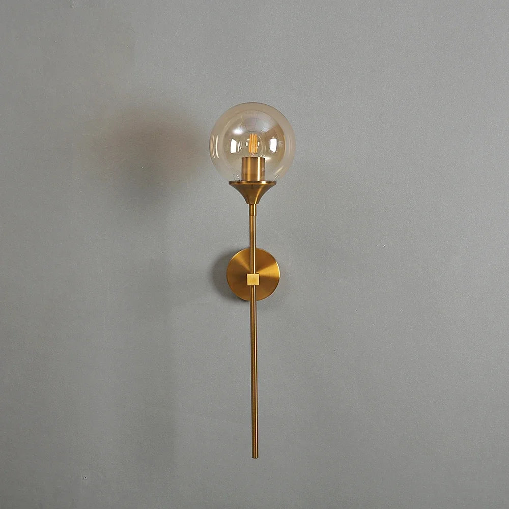 George-Applique murale boule en verre – Luminaire design noir ou doré