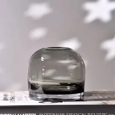 Vase en verre fumé ou transparent – Style européen
