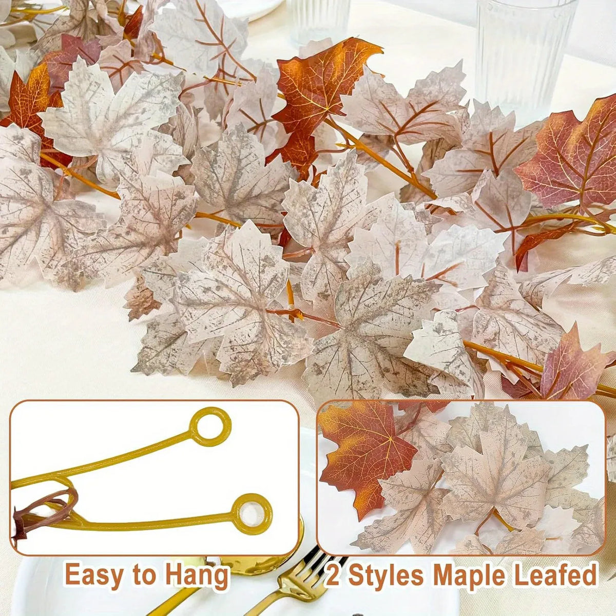Guirlande de feuilles d’érable – Décoration d’automne