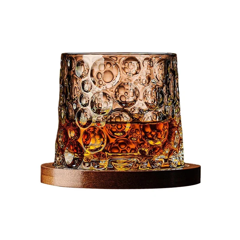 Dallas-Verre à whisky texturé rotatif – 280 ml