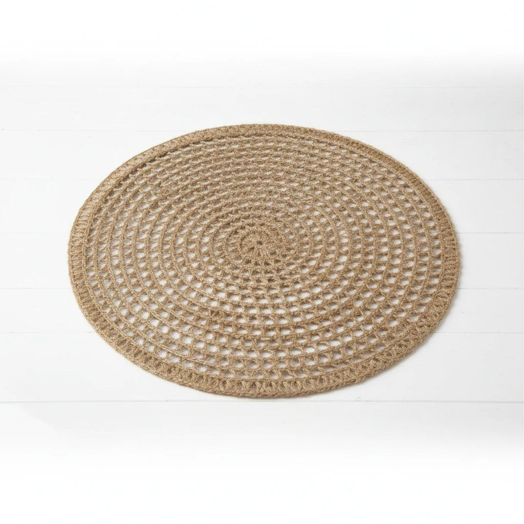 Roll-Sets de table ronds en fibres naturelles – Lot de 4 ou 6