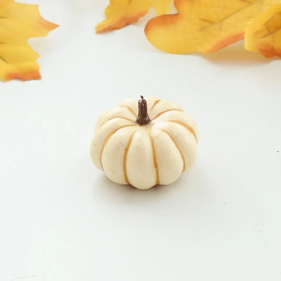 Lot de 10 mini citrouilles artificielles – Décoration d’automne