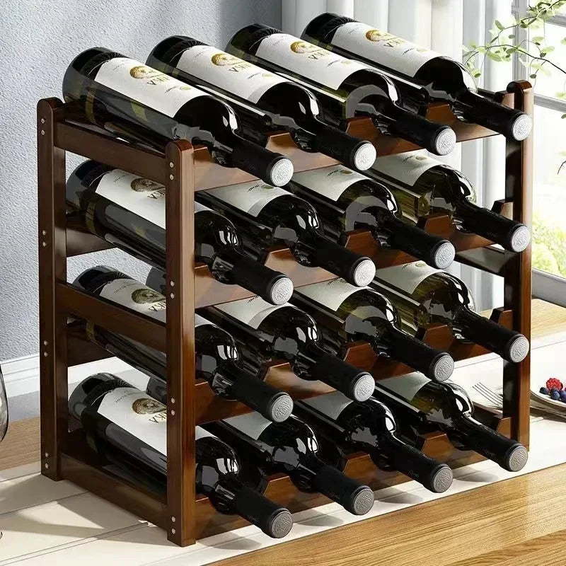 Étagère à vin design en bois – Rangement bouteilles élégant
