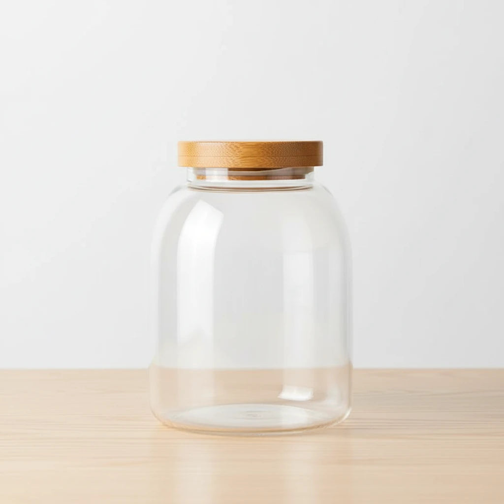 prato-Bocaux en verre grand format avec couvercle bois – Rangement élégant