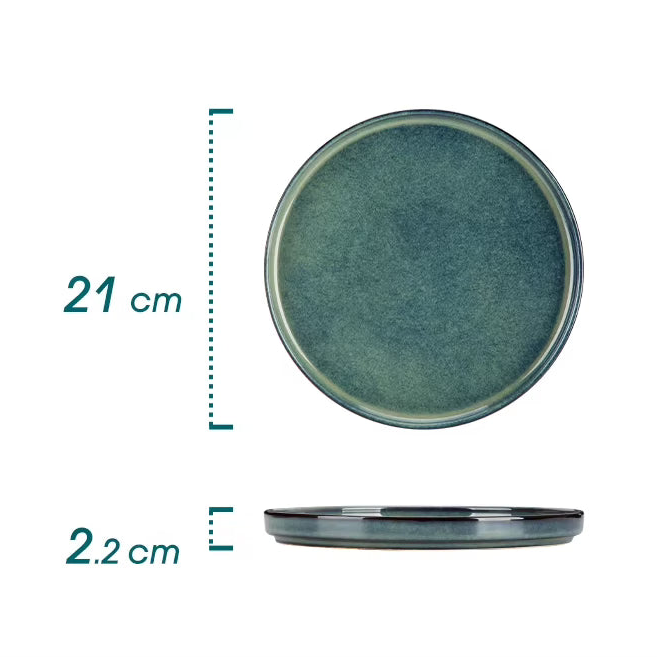 Clara-Service de table vert texturé 12 pièces pour 4 personnes