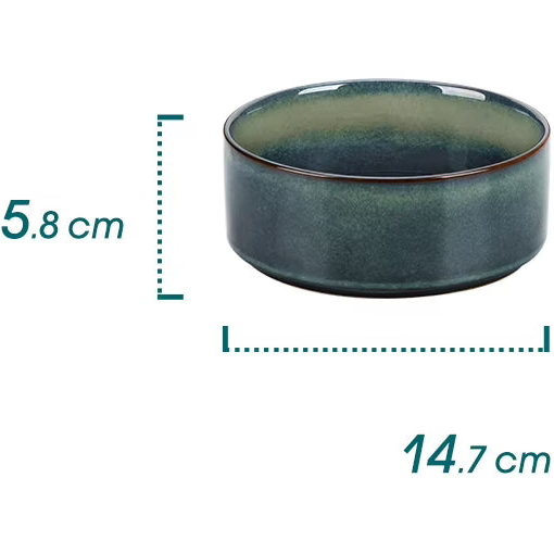 Clara-Service de table vert texturé 12 pièces pour 4 personnes