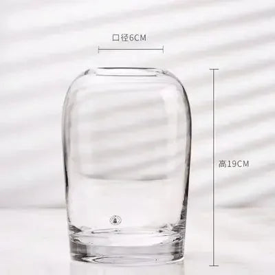 Vase en verre fumé ou transparent – Style européen