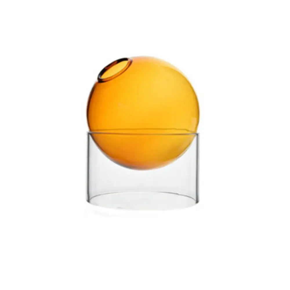 Vase Soliflore Boule en Verre Coloré