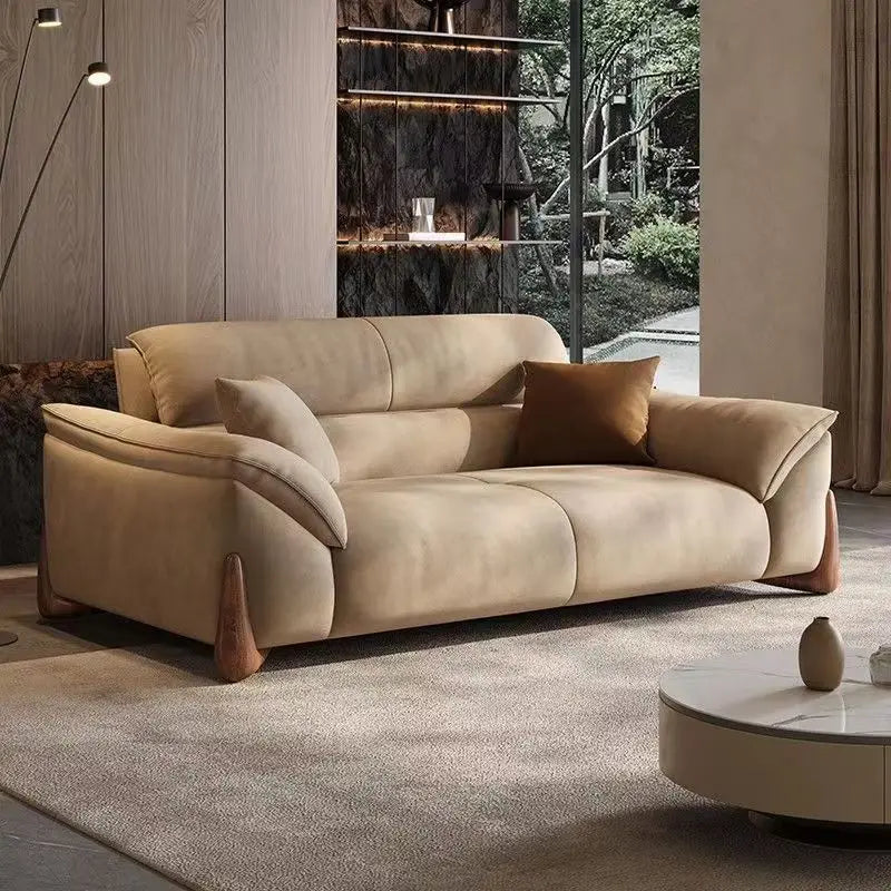 Théo-Canapé design italien en tissu bouclé – grand canapé moderne salon