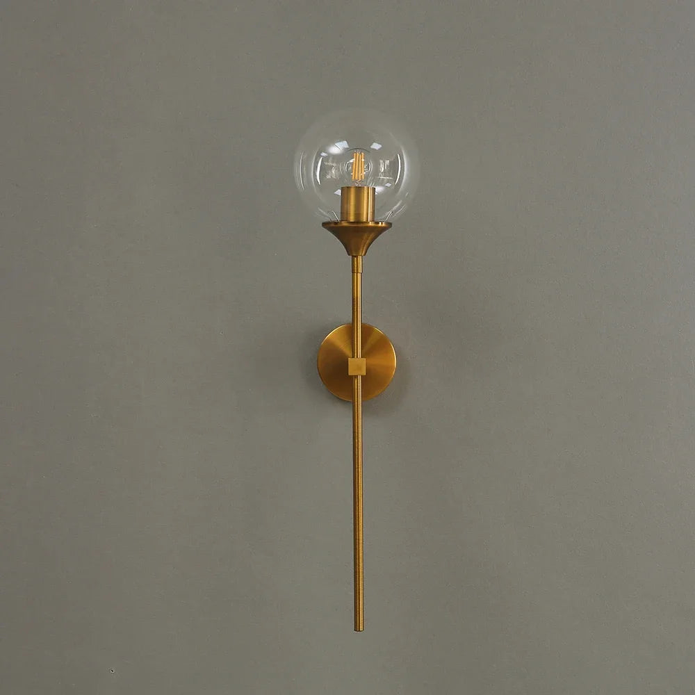 George-Applique murale boule en verre – Luminaire design noir ou doré