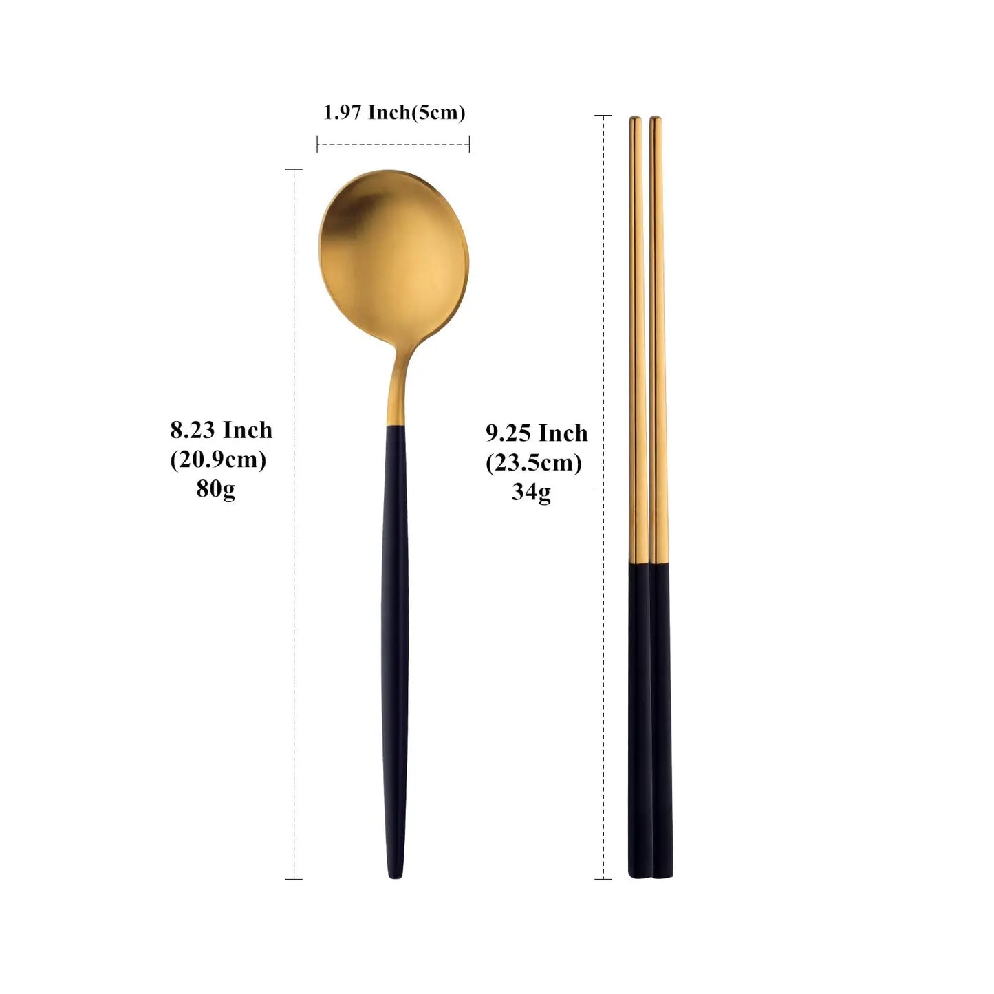 AIy-Set de couverts japonais en acier inoxydable – design élégant