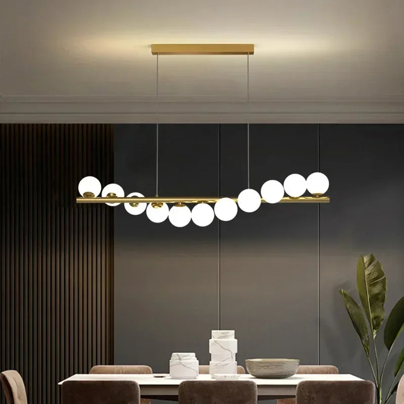 Vella-Lustre design suspendu à globes LED – suspension moderne salle à manger