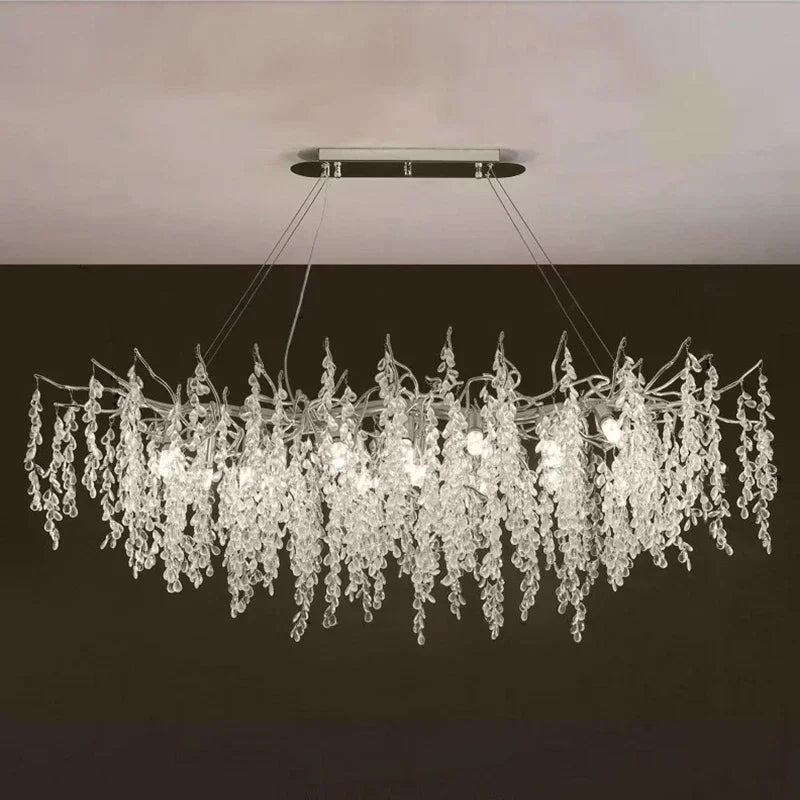 Dubaï-Suspension cristal moderne dorée – lustre design salon