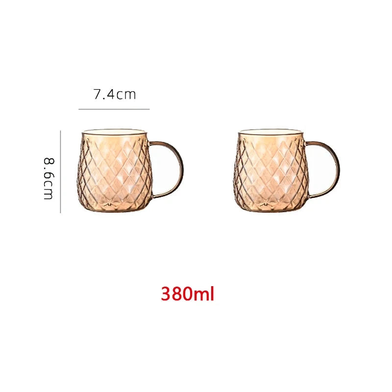 guys-Théière en verre ambré texturé avec couvercle en bambou