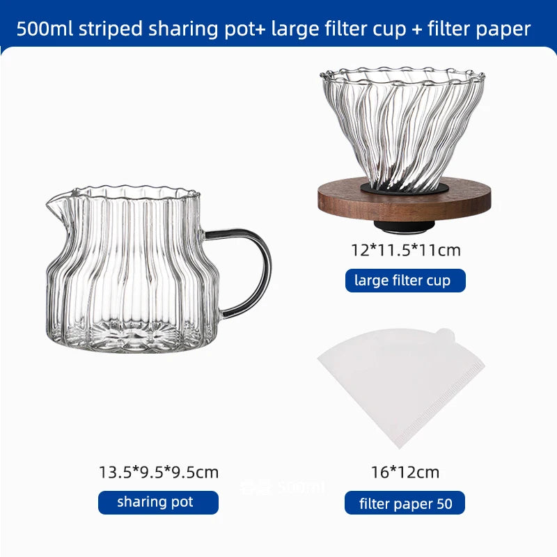 Slow-Cafetière Coffee en Verre avec Filtre