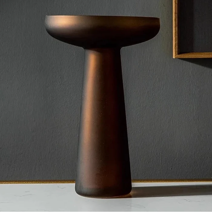 Vase en verre dépoli – Décoration florale & hydroponique
