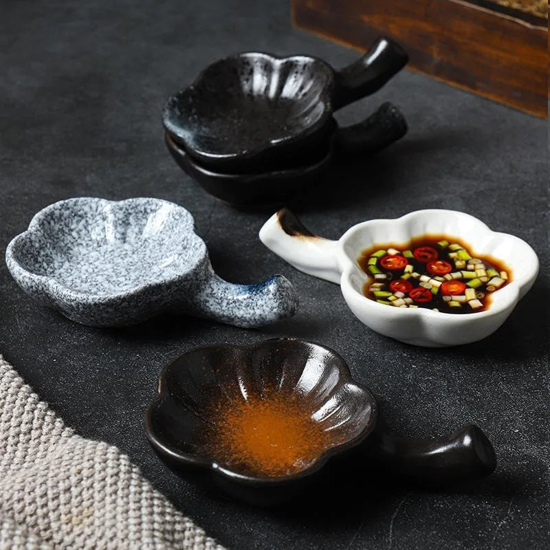 Fleura-Coupelles à sauce en céramique – Élégance japonaise minimaliste