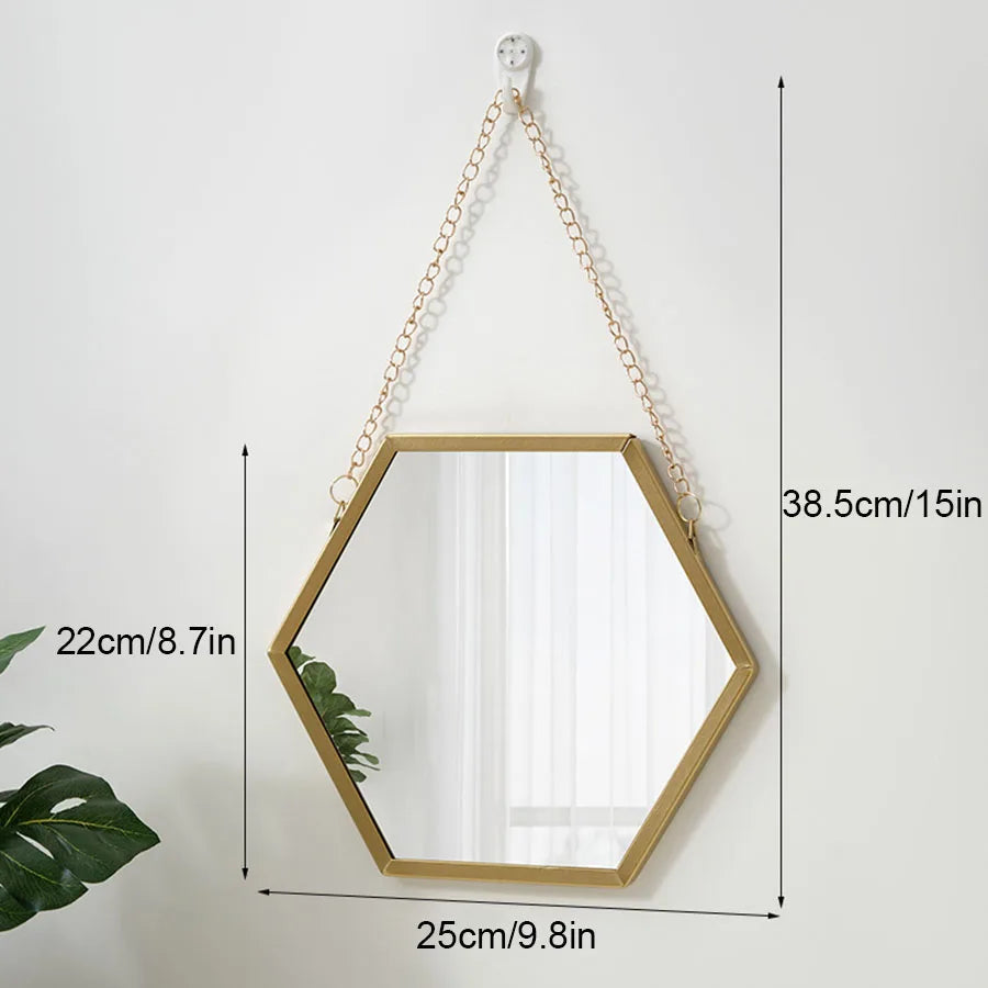 Octavia-Miroirs Hexagonaux Dorés Design