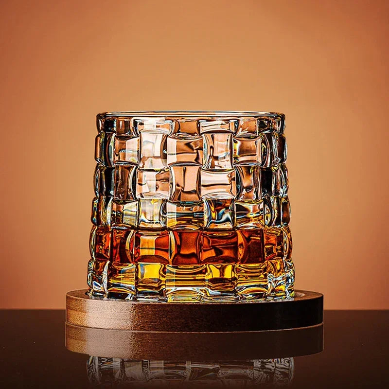 Dallas-Verre à whisky texturé rotatif – 280 ml