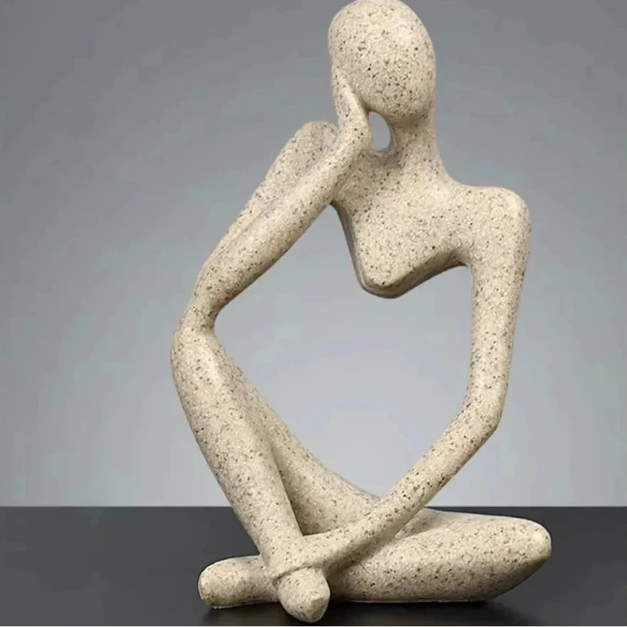 servil-Sculpture décorative minimaliste en résine – Objet design moderne