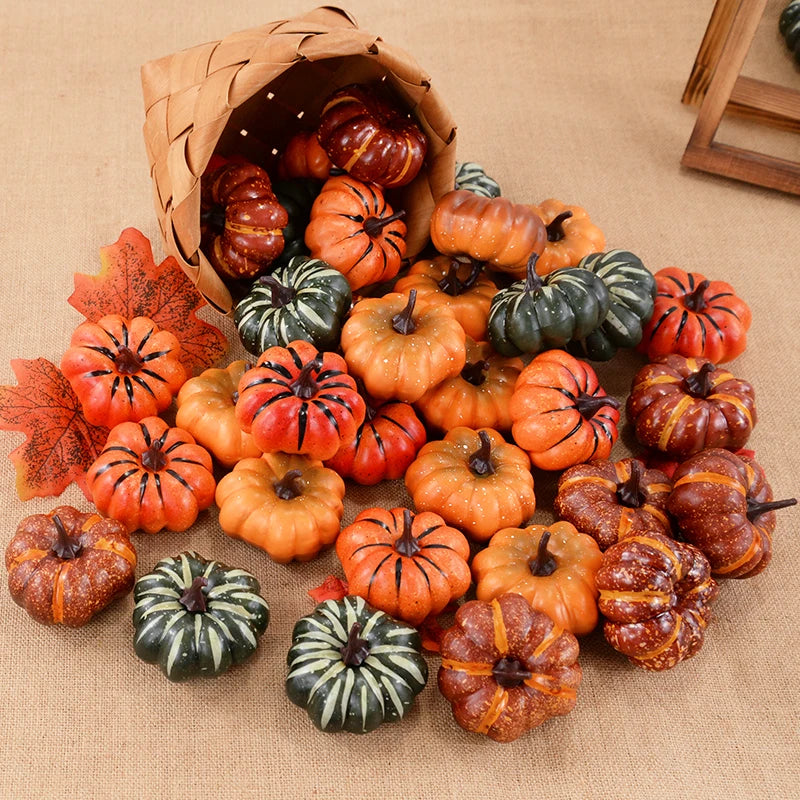 Mini citrouille artificielle décorative – Ornement d’automne