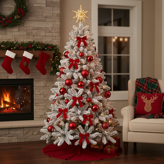 Sapin de Noël Artificiel 240 cm – Effet Neige Luxueux